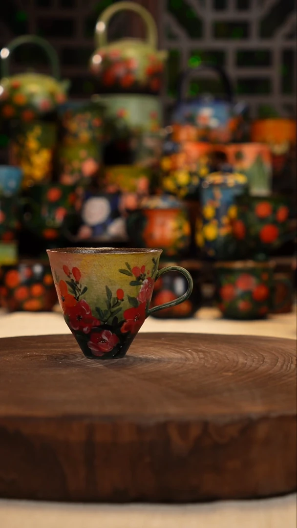 油画 釉下彩  杯子