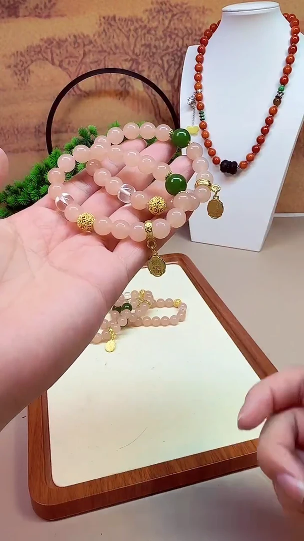 颈饰14K金镶嵌和田玉S06