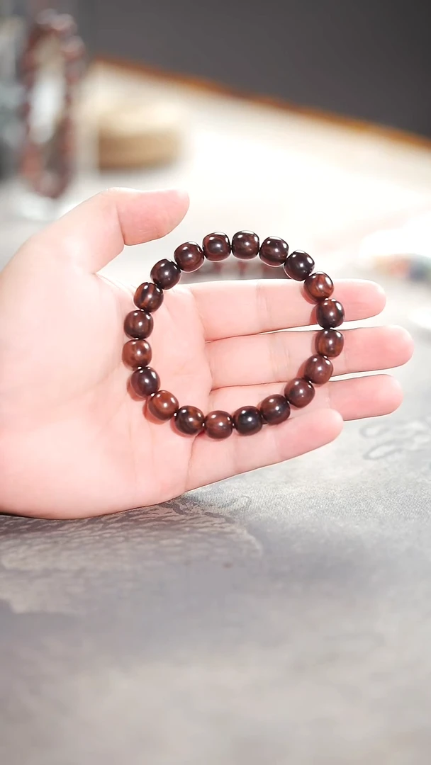 黄花梨/降香黄檀手串/手链紫油梨11mm手工老型单圈手串