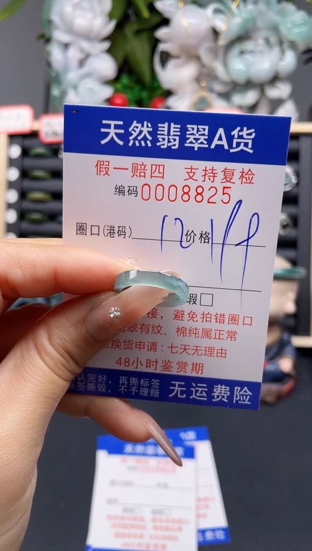 翡翠戒指未镶嵌12*8825