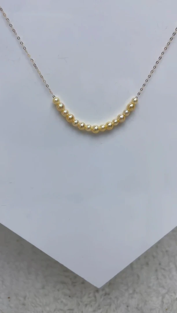 颈饰18K金镶嵌海水珍珠