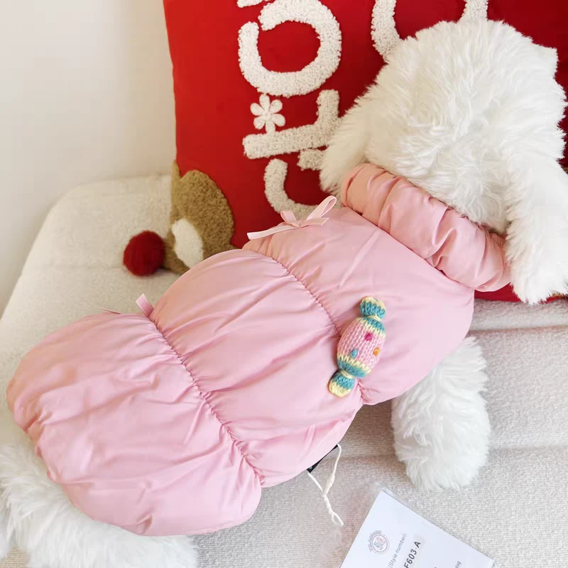 爱萌狗狗秋冬新款宠物加厚保暖棉衣适合比熊泰迪雪纳瑞两腿