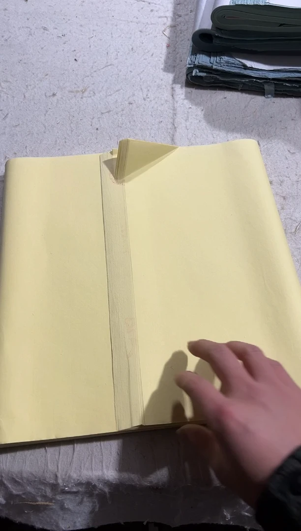 15  手工四尺对开檀皮半熟50张