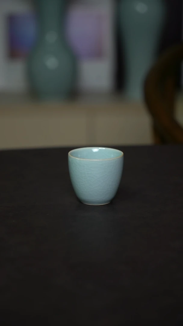 杯子瓷粉青釉圆融杯