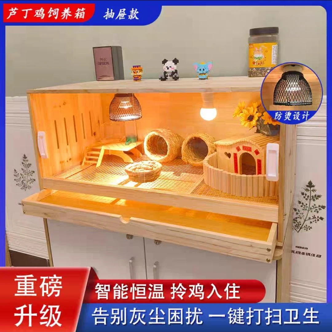 芦丁鸡抽屉式饲养殖箱鹦鹉保温育雏箱全套造景四季恒温箱幼鸡育雏