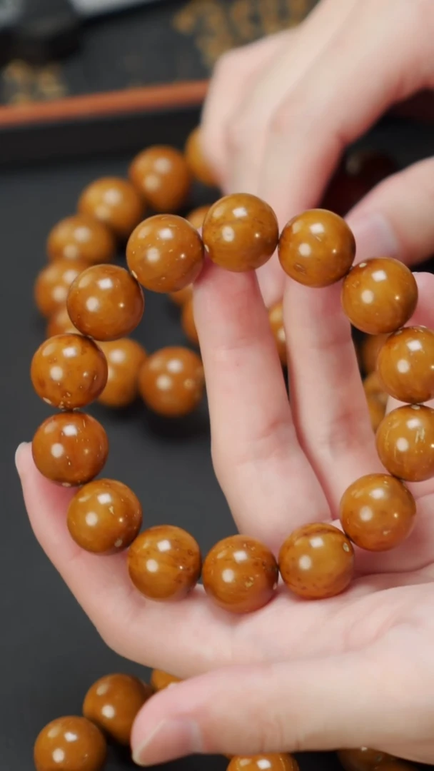 紫金鼠手串纯色光珠16+