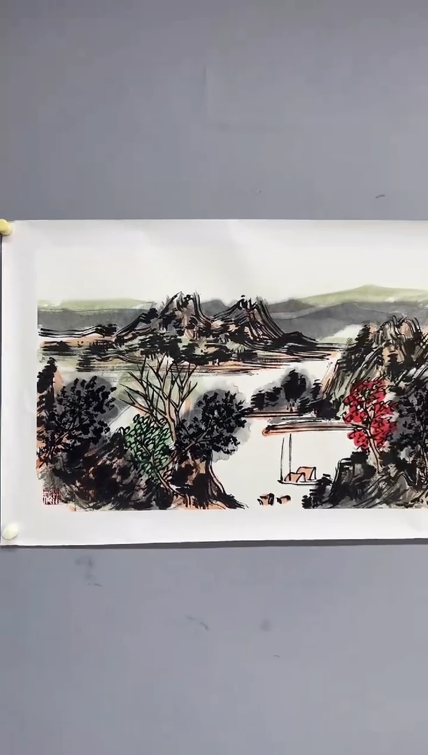 国画晁海山水8平尺