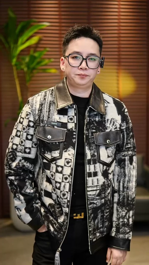 54码（ 160-175斤）鹅绒羊皮羊毛夹克