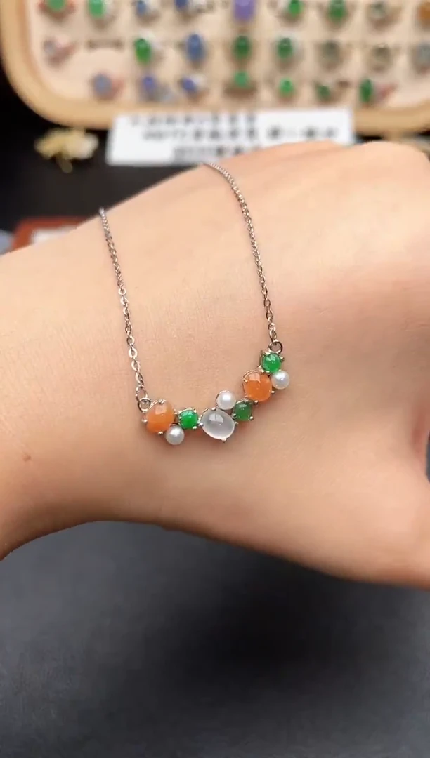 吊坠(不含链)银S925镶嵌翡翠一物一证一礼盒