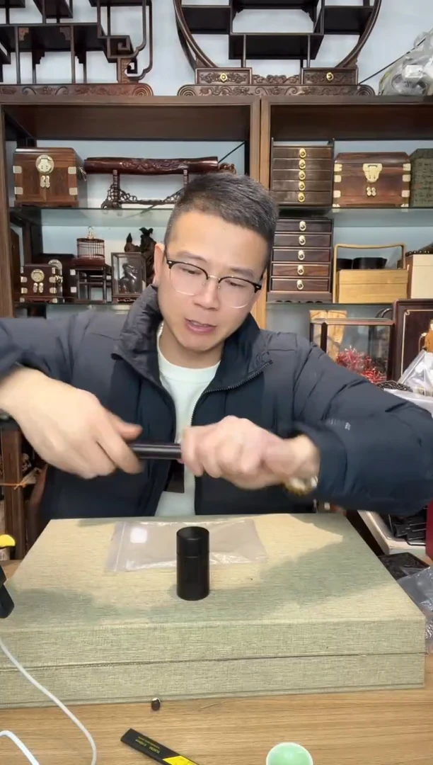 乌木类书架840紫光檀茶刀+牙签筒