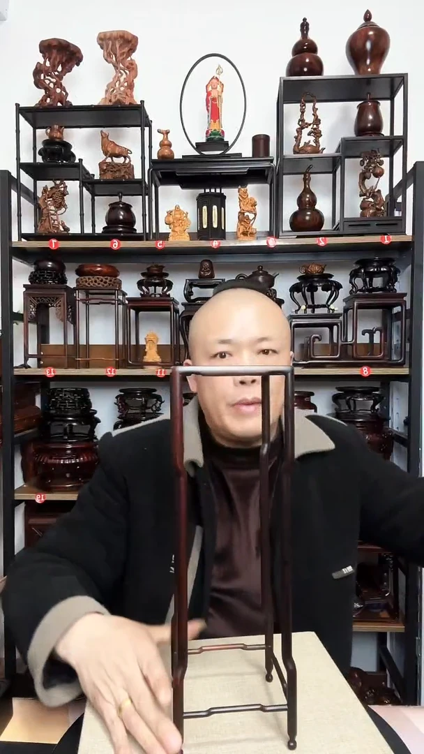 紫砂底座木12正方37.5高