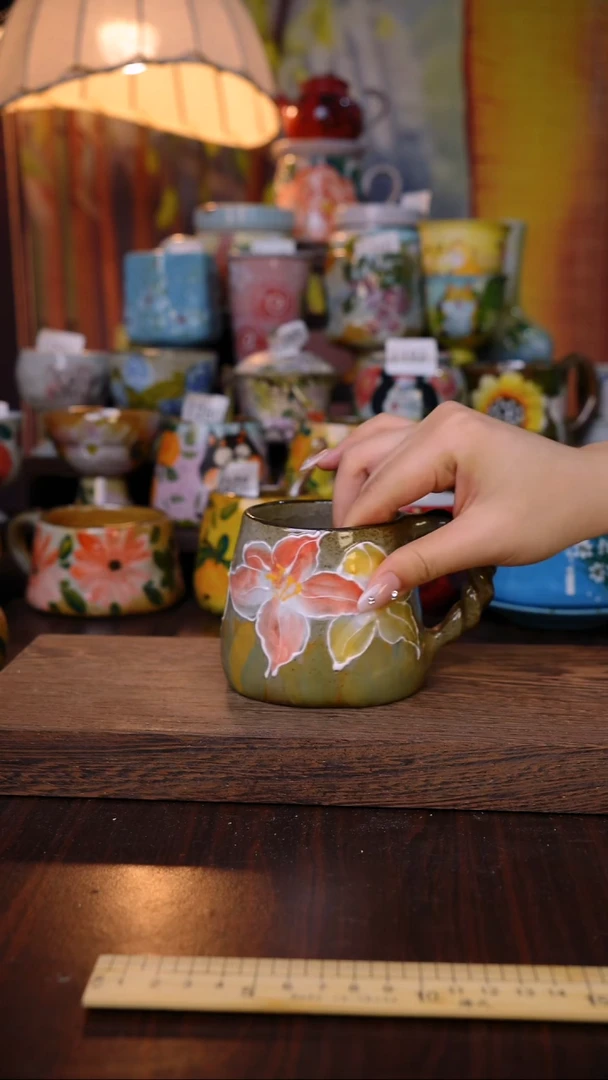 摆件泥垚手作 景德镇手工手绘陶瓷器物