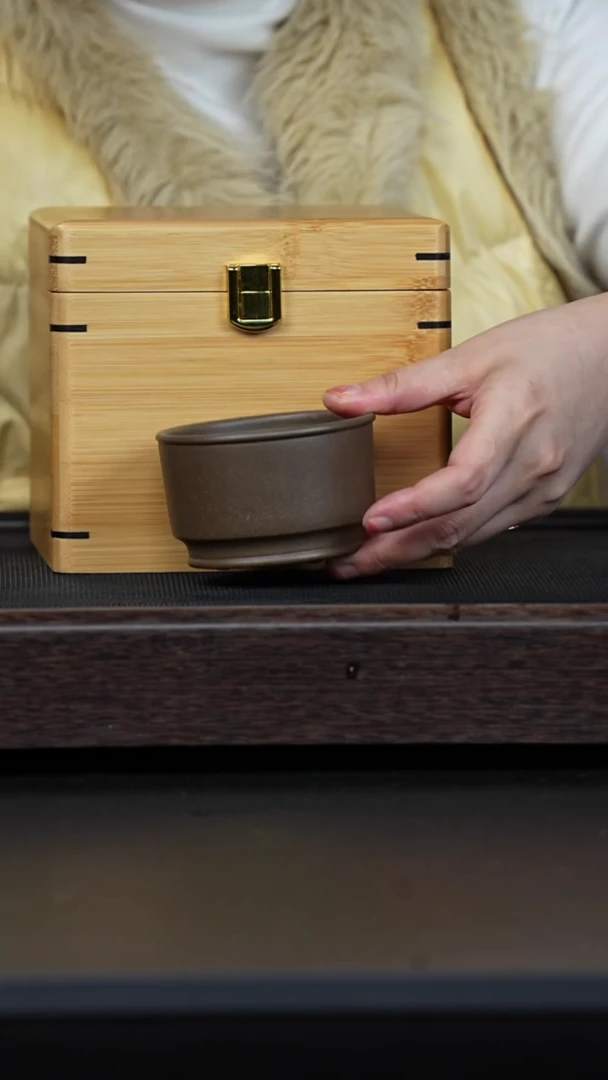 【闪购商品】紫砂茶壶蟹壳青盒子福利+蟹壳青马蹄杯
