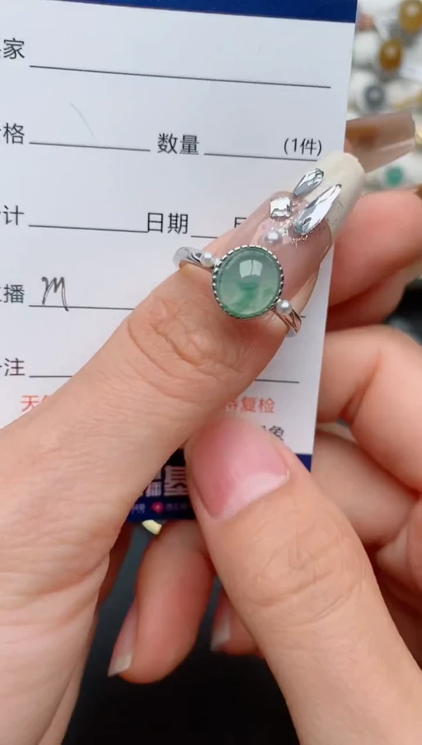 【闪购商品】翡翠戒指银S925镶嵌...............