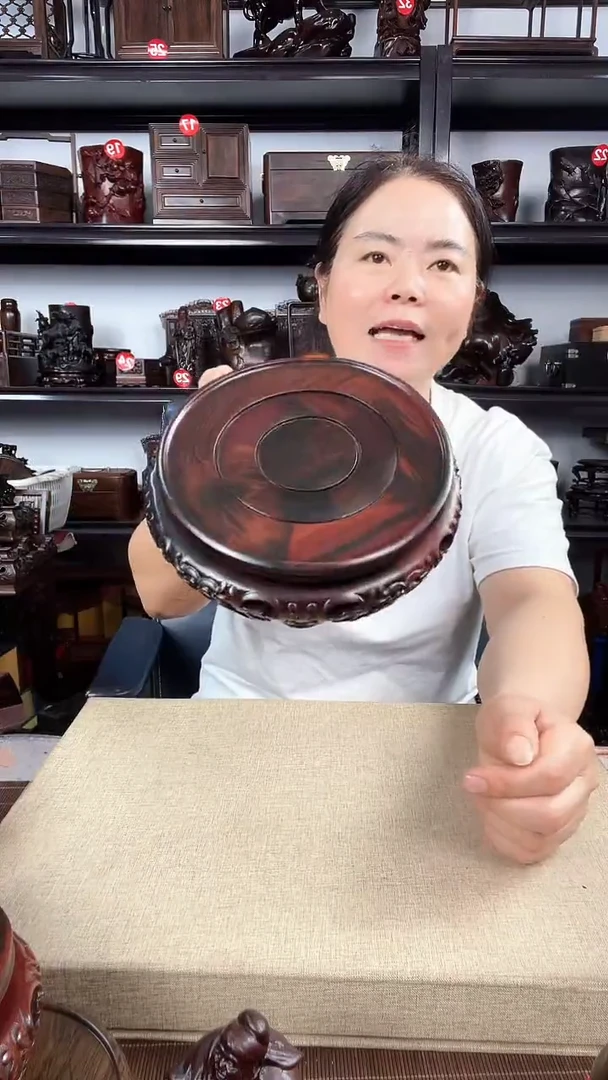 木旋转15公分老李红木工艺品