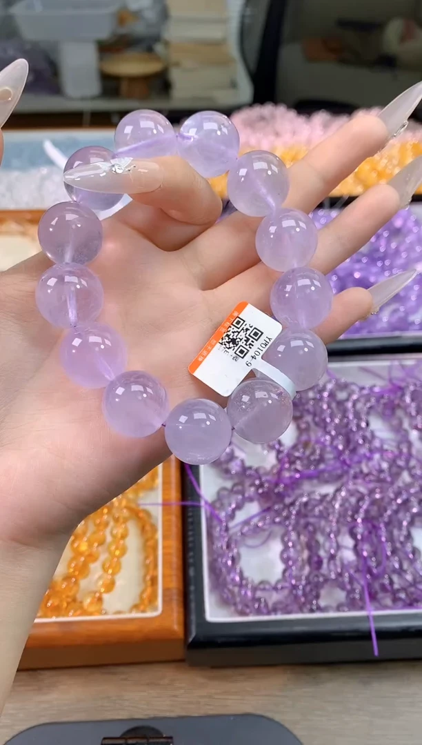 【闪购商品】水晶手链未镶嵌芋泥波波紫水17m+