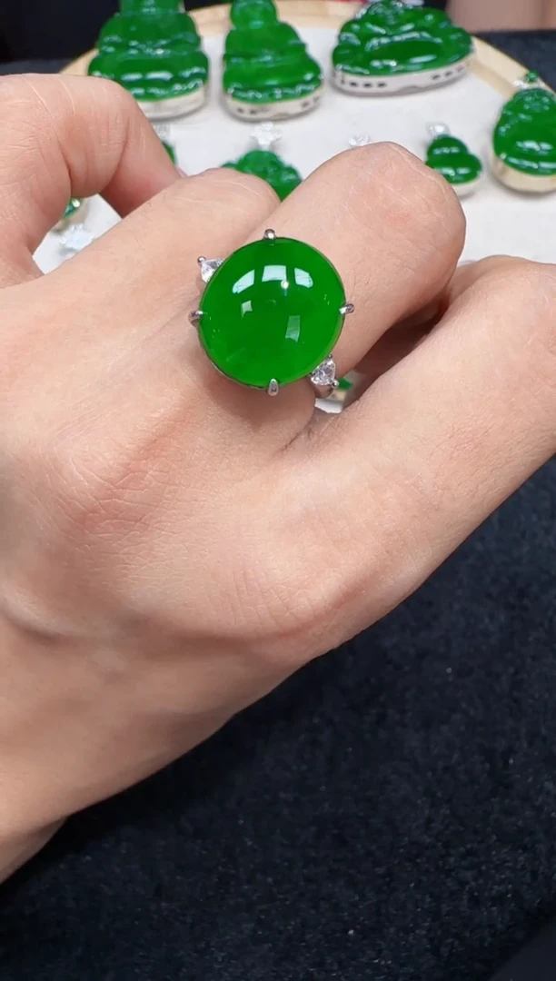未镶嵌定制翡翠翡翠戒指169