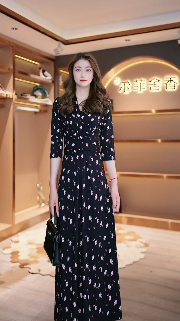 【香舍菲尔】86335高贵气质修身时尚法式收腰显瘦高工艺连衣裙-新