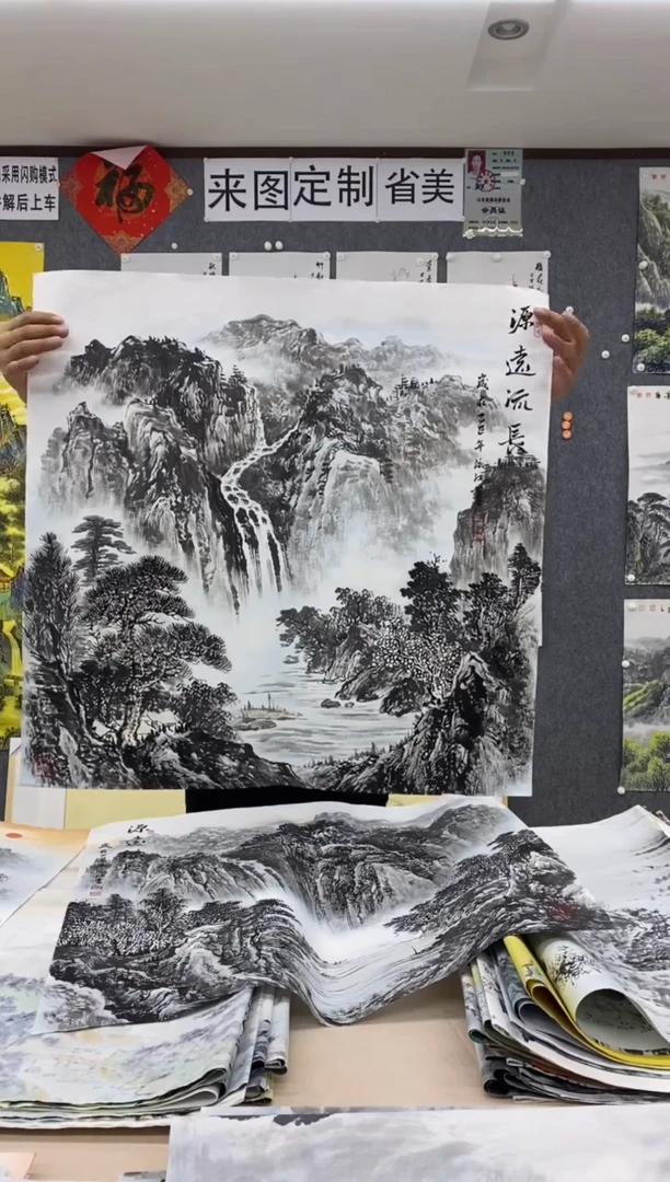 国画福利！沈泳江手绘 四尺斗方68*68cm