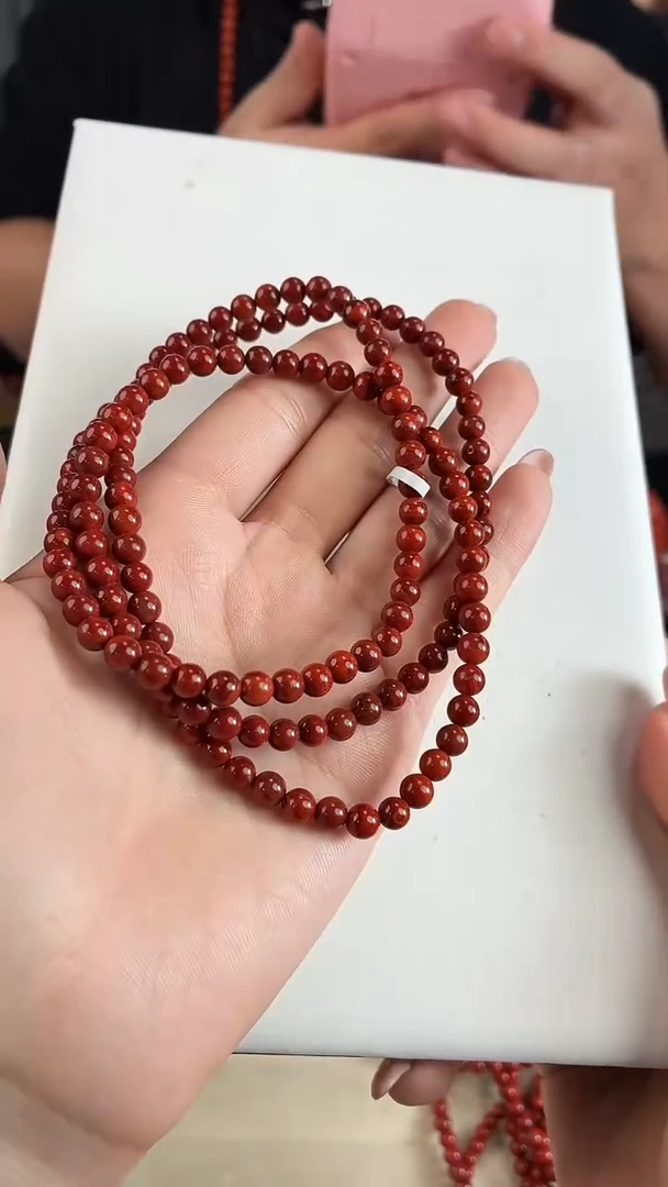 未镶嵌瓦西牛血多圈5mm南红玛瑙（多样式发其一）