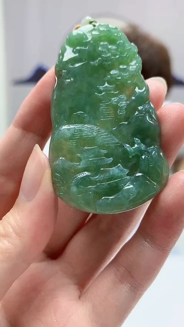【闪购商品】定制翡翠未镶嵌4868zm-毛货挂件173