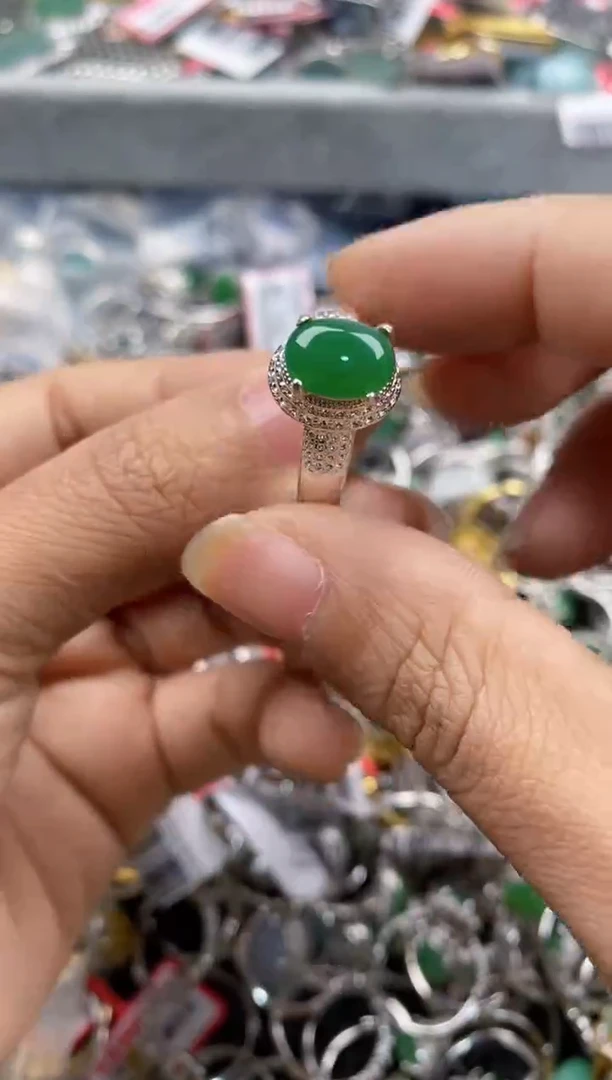 未镶嵌戒指翡翠1010---7