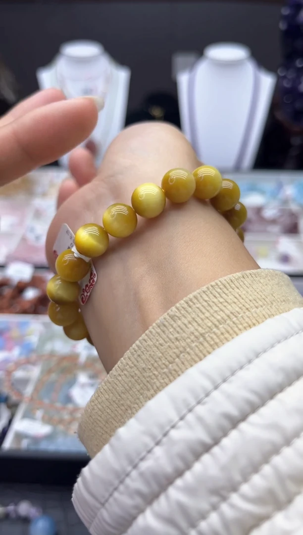 【闪购商品】水晶手链未镶嵌金虎眼手串10+
