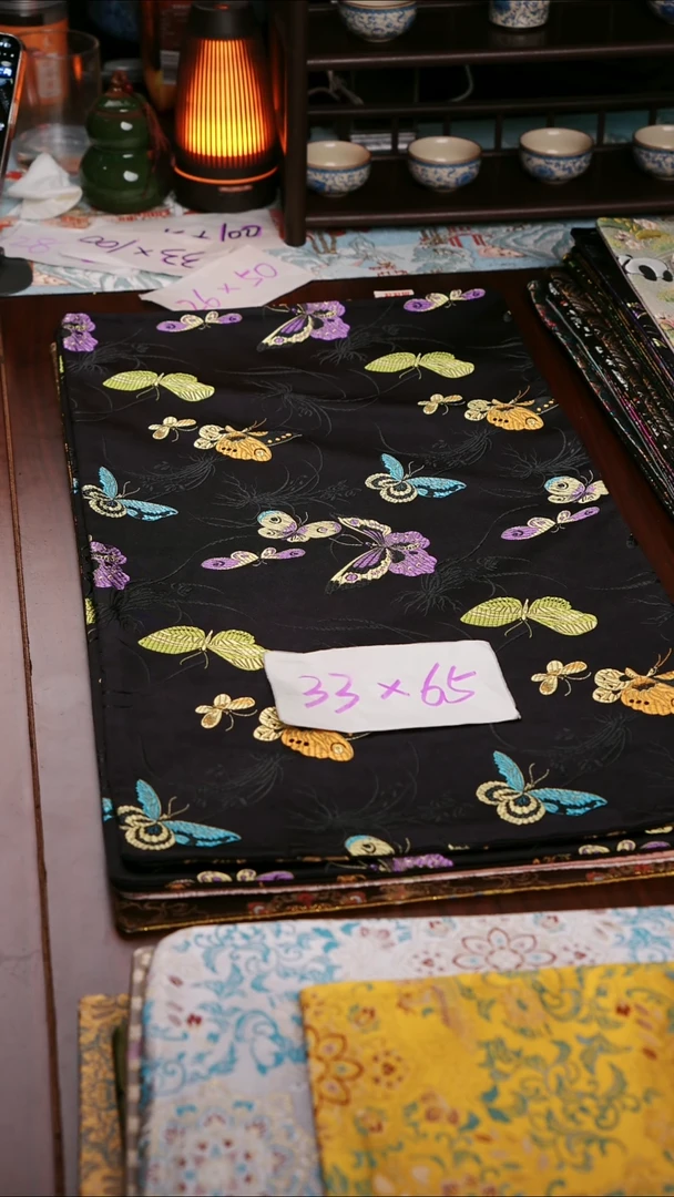 【福利梦幻蝴蝶双面】中国风干泡织锦茶席33*65