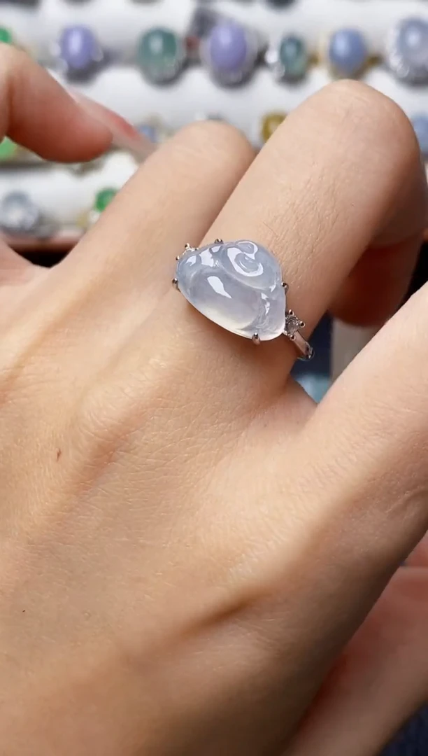 银S925镶嵌戒指翡翠4492