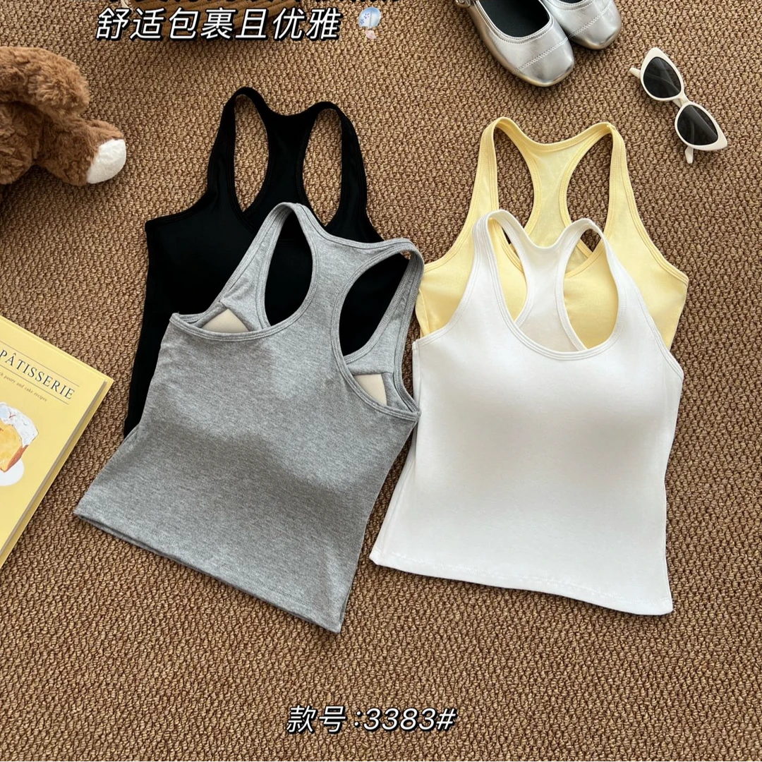 贴身姿韵内搭外穿都内搭小吊带无袖背心美背打底镂空挂脖内衣夏季