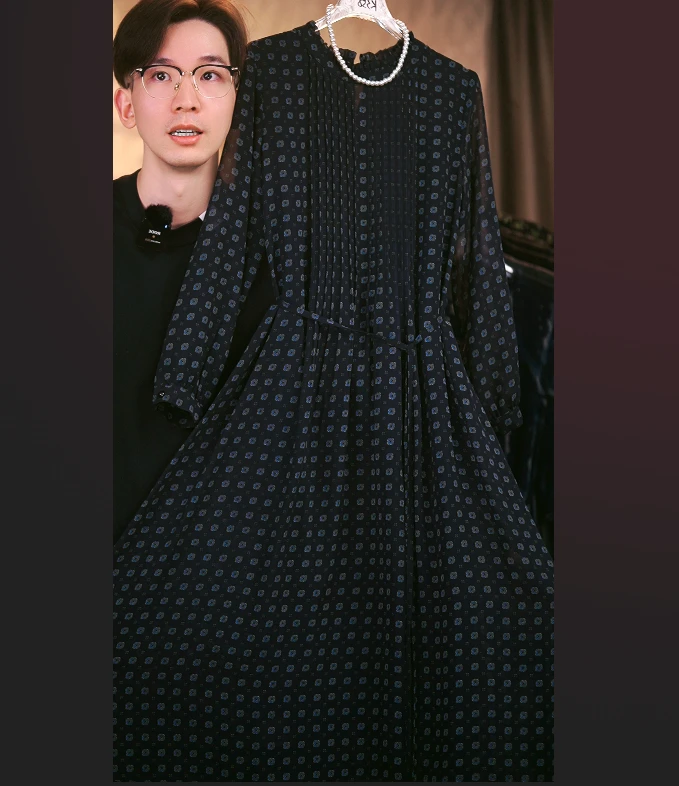 新C81【龙玫兰格】XW3宽松连衣裙女装连衣裙显瘦长款