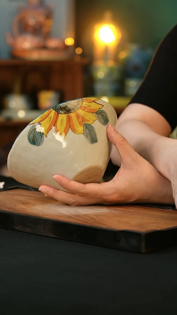 杯手绘心瓷陶瓷浮力