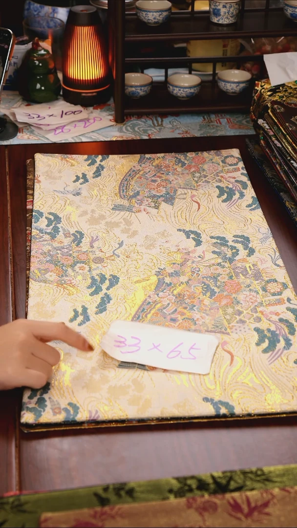 【福利西阵织花舟一梦双面】中国风干泡织锦茶席33*65