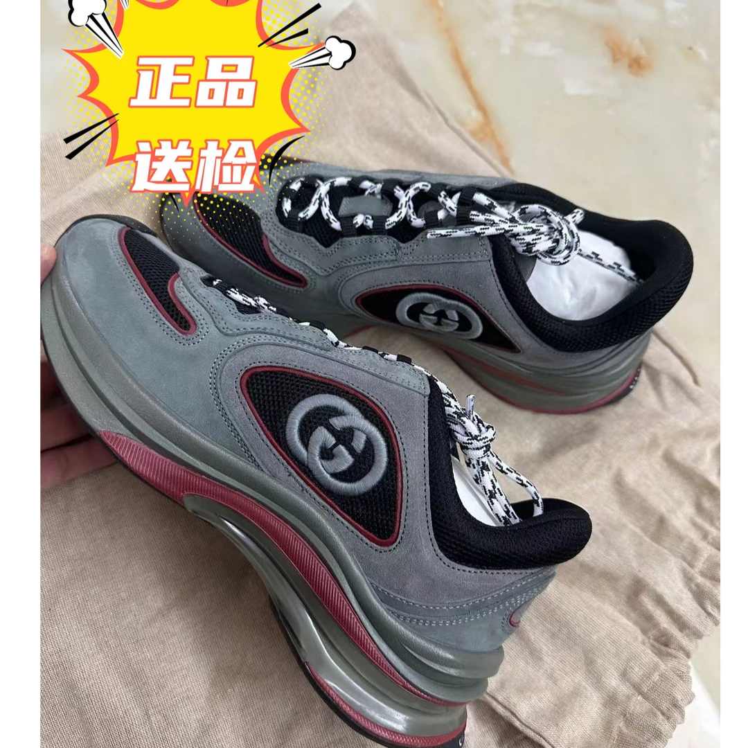 全新未使用 GUCCI/古驰  断码特价  绒面  低帮 生活运动鞋  39码