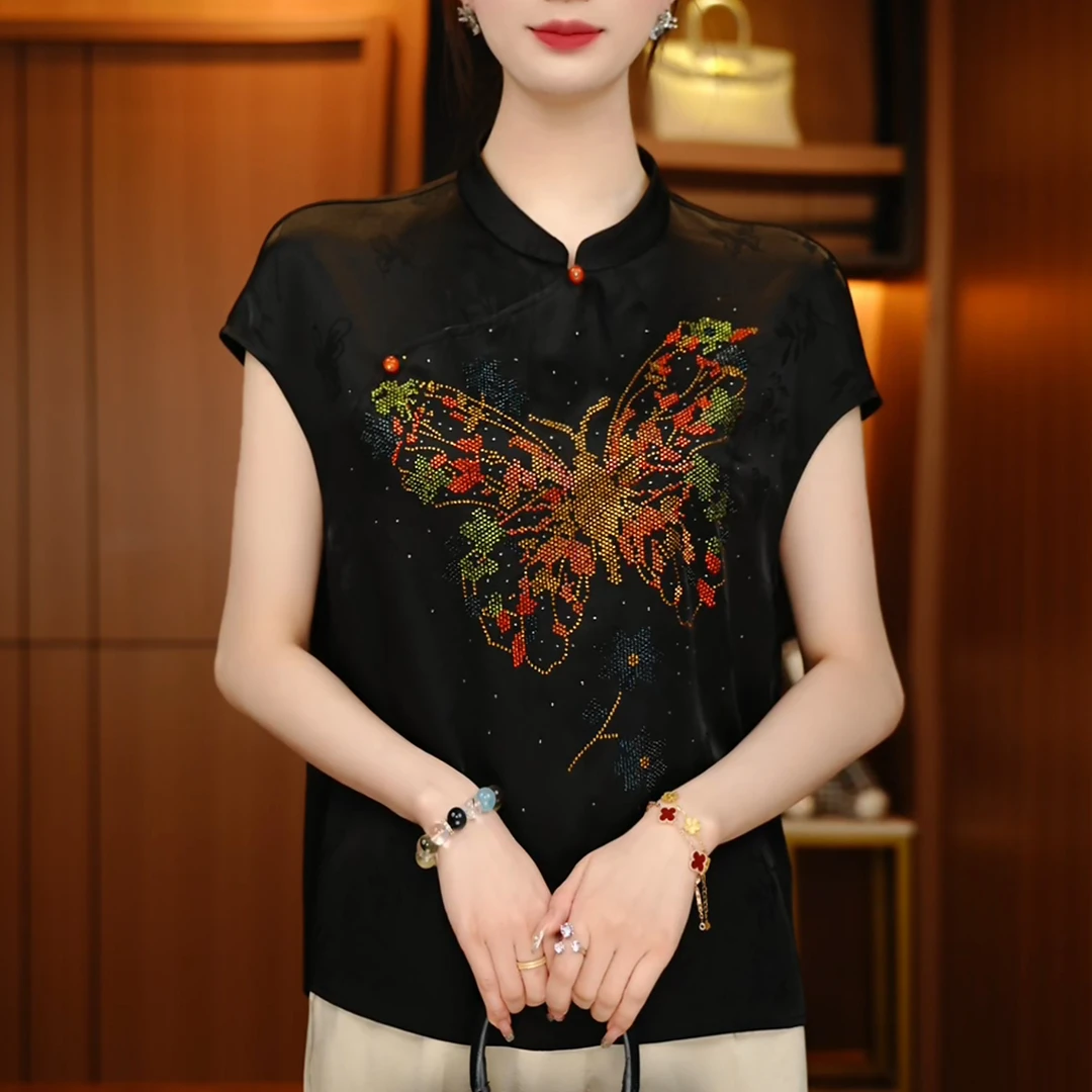 Y250286- 深圳新中式上衣夏季国风百搭休闲气质女小衫