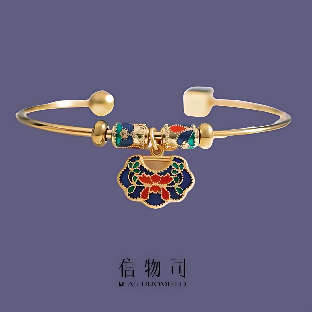 925银手镯 步步生莲手镯 东方吉纹系列中国风国潮风中秋双十一