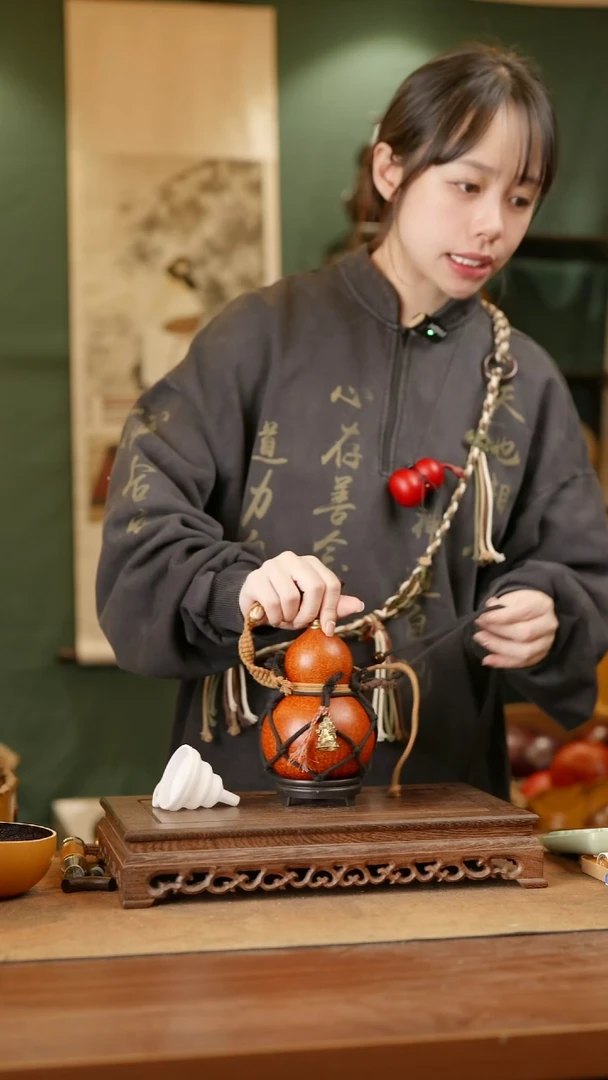 190号精品天然大漆酒葫芦一物一拍~