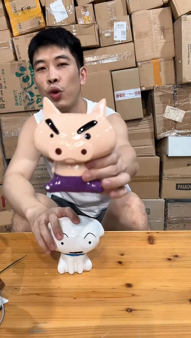 瓷片肥嘟嘟左卫门存钱罐