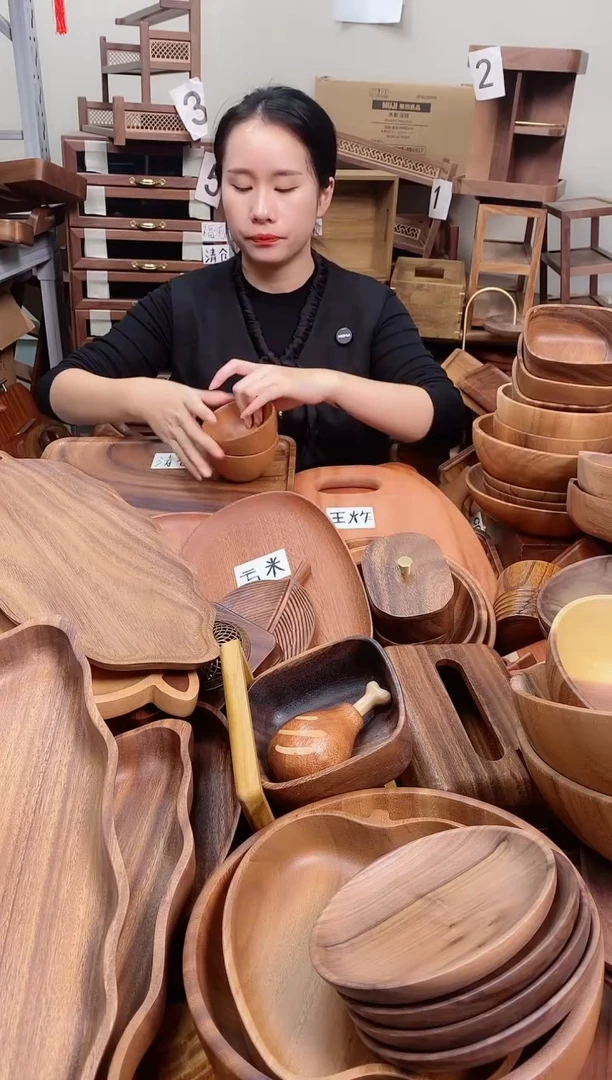 木 南美胡桃木碗10*5cm   内销  到手2个