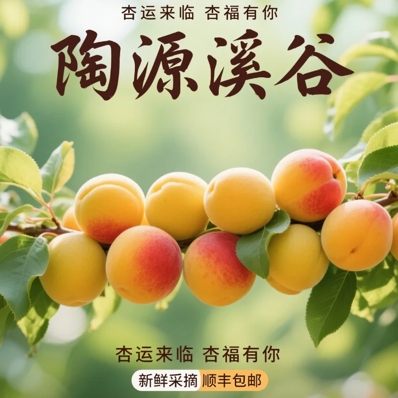 【现摘现发】陶源溪谷精品蜜杏2500g自然熟|微酸（不能吃酸慎拍）|顺丰包邮云南省
