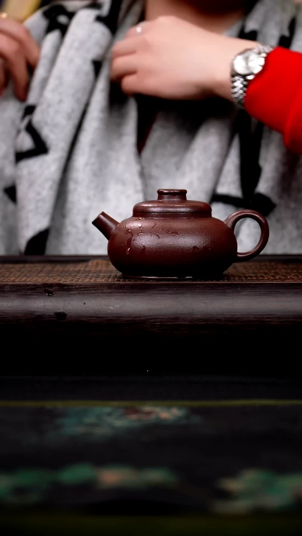 茶壶紫砂小圆满 大水潭紫泥