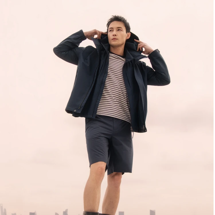 【25年春夏新品】AIGLE艾高GORE-TEX防风防雨透汽商务夹克男士BI56