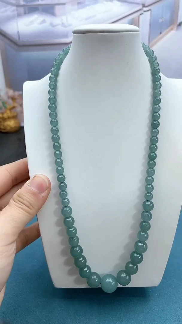 【闪购商品】翡翠颈饰未镶嵌蓝水妈妈链