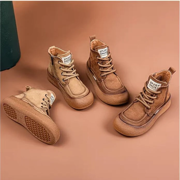 头层牛皮35-43码磨砂皮马丁靴手工复古女鞋短靴时尚百搭加绒秋冬