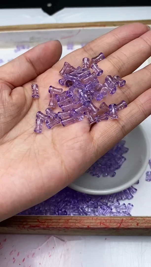 水晶珠宝半成品未镶嵌M746 维多利亚 小竹节20个9.9元
