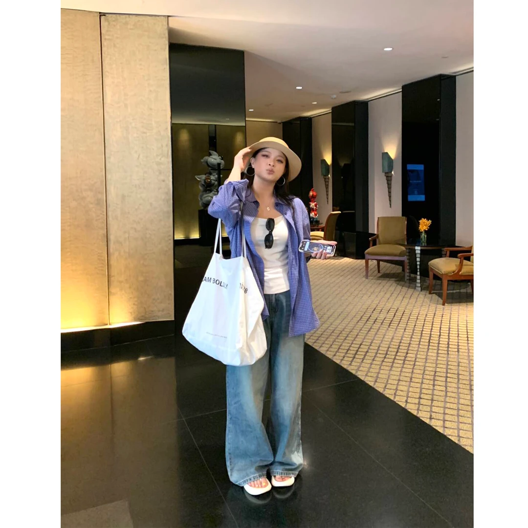 一口苏达梨形大咖 2025春季百搭舒适遮肉牛仔裤显瘦女不贴腿