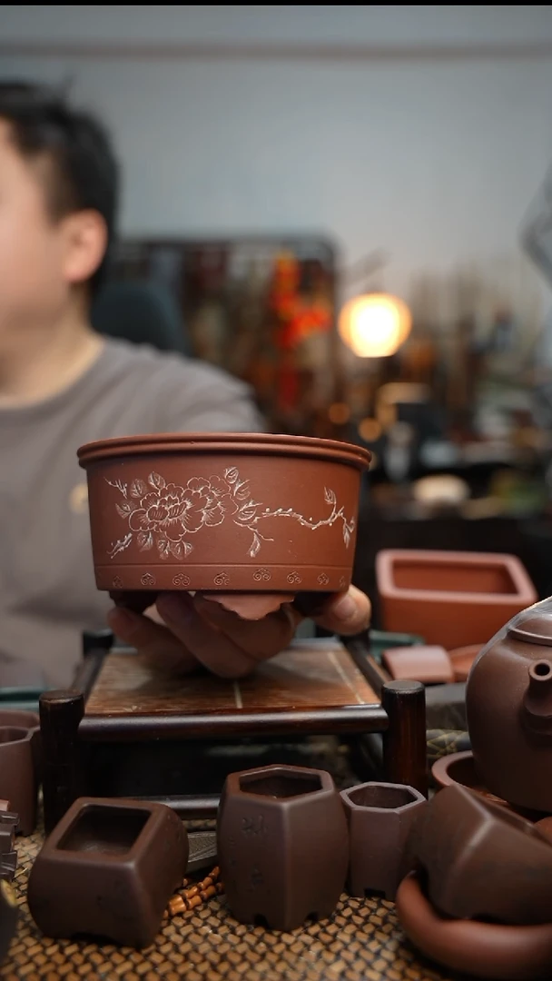 紫砂花盆長木軒精品紫砂