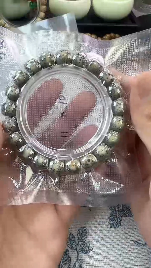 手串星月菩提1石玉料糯冰单圈11×10高透精工福利