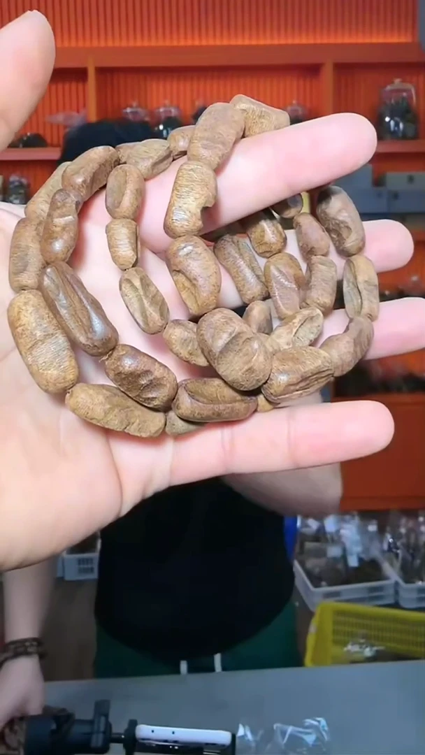 沉香手串49号沉水海南熟结白棋10g多样性发一