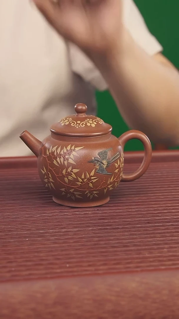 茶壶紫砂160cc顾氏手工紫砂